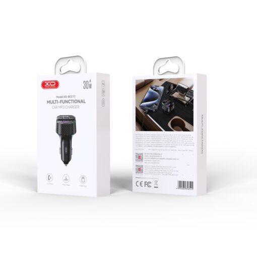 XO transmitter FM BCC17 Bluetooth MP3 car charger 30W black - Image 4