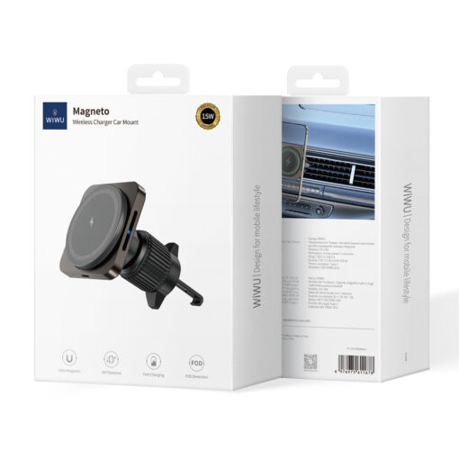 WIWU Car Mount with wireless charging CH-318 - Image 6