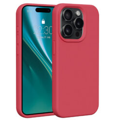 Etteri Silicone case for iPhone 15 Pro 6,1" raspberry