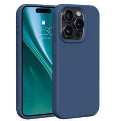 Etteri Silicone case for iPhone 15 Pro 6,1" dark blue