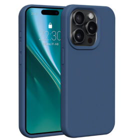 Etteri Silicone case for iPhone 15 Pro 6,1" dark blue