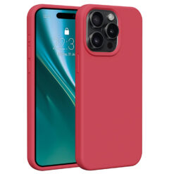 Etteri Silicone case for iPhone 15 Pro Max 6,7" raspberry