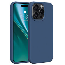 Etteri Silicone case for iPhone 15 Pro Max 6,7" dark blue