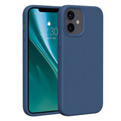 Etteri Silicone case for iPhone 12 / 12 Pro 6,1" dark blue