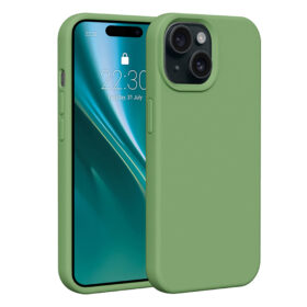 Etteri Silicone case for iPhone 15 6,1" light green