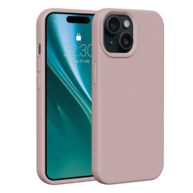 Etteri Silicone case for iPhone 15 6,1" light pink
