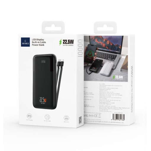 WIWU Power Bank 10000mAh Wi-P021 Black - Image 3