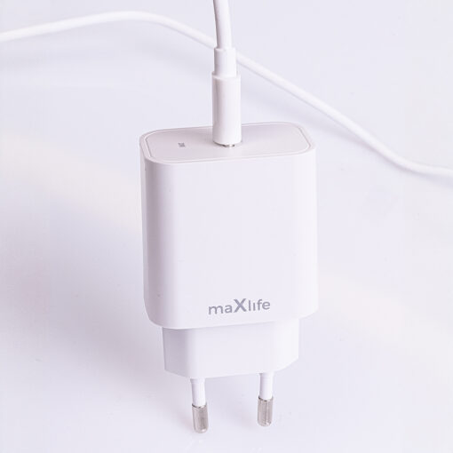 Maxlife MXTC-06-20C PD QC charger 1x USB-C 20W white + USB-C - USB-C cable 20W - Image 5