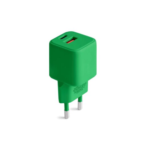 COLORUM wall charger USB-A + USB-C PD 30W CLS30-AC-04 xGreen - Image 2