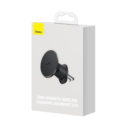 Baseus au-matic car mount with wireless charging 15W black CW01 for air vent - Image 4
