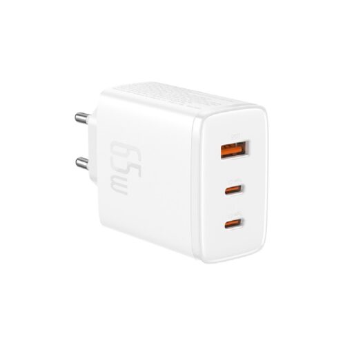 Baseus wall charger Cube Pro PD 65W 2x USB-C 1x USB white - Image 2