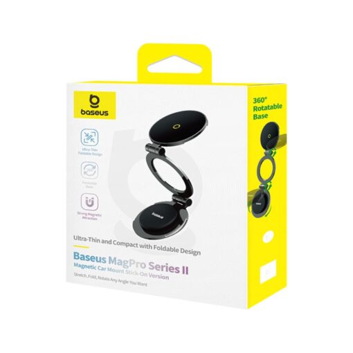 Baseus MagPro Series II Magnetic Car Mount Stick-on Version Cosmic Black - Image 5