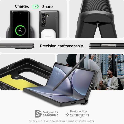 Spigen Slim Armor Pro case for Samsung Galaxy Z Fold 6 black - Image 14