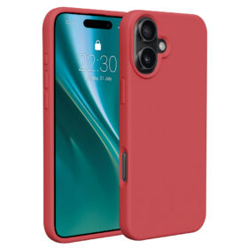 Etteri Silicone case for iPhone 16 Plus 6,7" raspberry