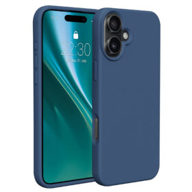 Etteri Silicone case for iPhone 16 Plus 6,7" dark blue