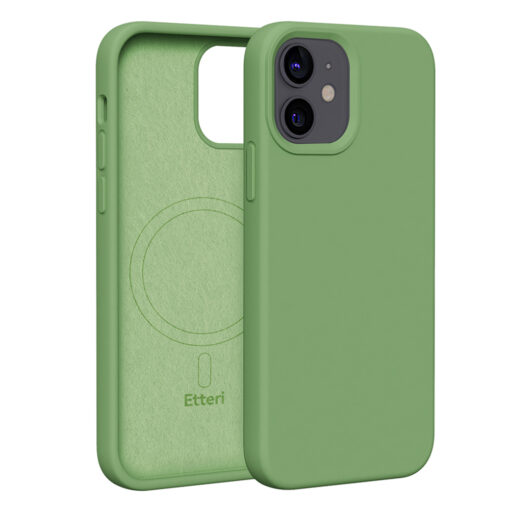 Etteri Silicone Mag case for iPhone 12 / 12 Pro 6,1" light green