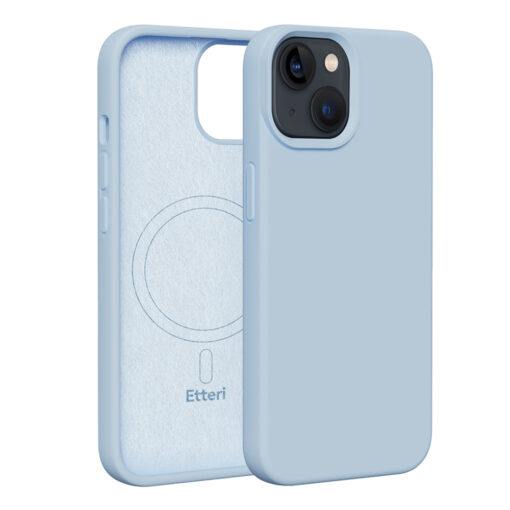 Etteri Silicone Mag case for iPhone 13 6,1" light blue