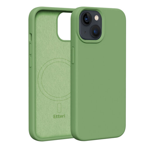 Etteri Silicone Mag case for iPhone 14 6,1" light green