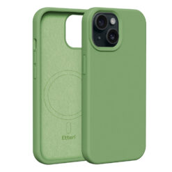 Etteri Silicone Mag case for iPhone 15 6,1" light green