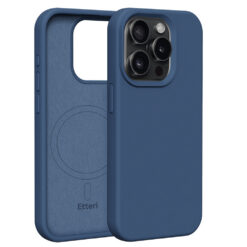 Etteri Silicone Mag case for iPhone 15 Pro 6,1" dark blue