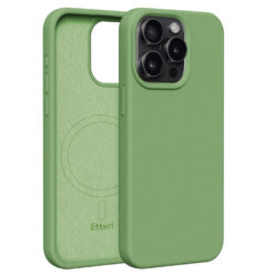 Etteri Silicone Mag case for iPhone 15 Pro Max 6,7" light green