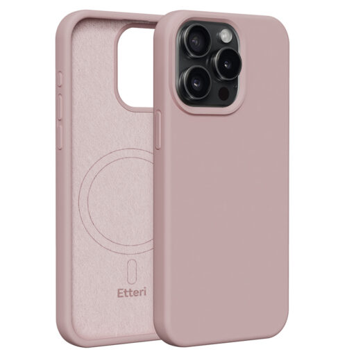 Etteri Silicone Mag case for iPhone 15 Pro Max 6,7" light pink