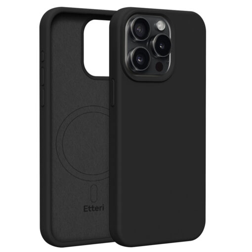 Etteri Silicone Mag case for iPhone 15 Pro Max 6,7" black