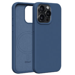 Etteri Silicone Mag case for iPhone 15 Pro Max 6,7" dark blue