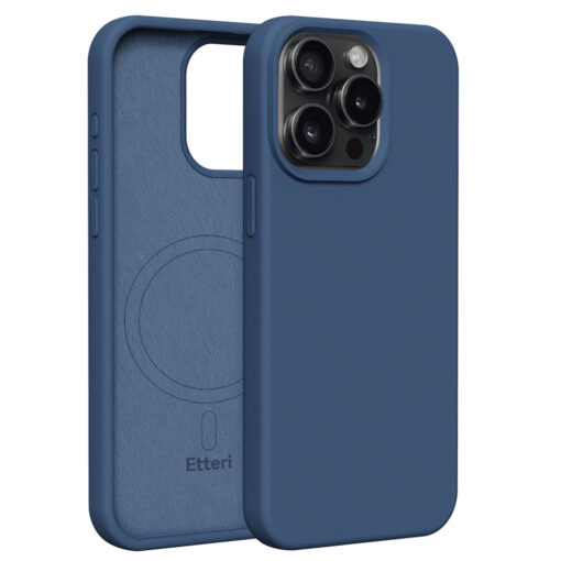 Etteri Silicone Mag case for iPhone 15 Pro Max 6,7" dark blue