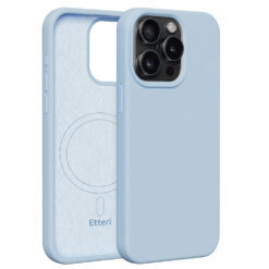 Etteri Silicone Mag case for iPhone 15 Pro Max 6,7" light blue