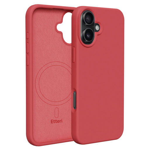 Etteri Silicone Mag case for iPhone 16 6,1" raspberry