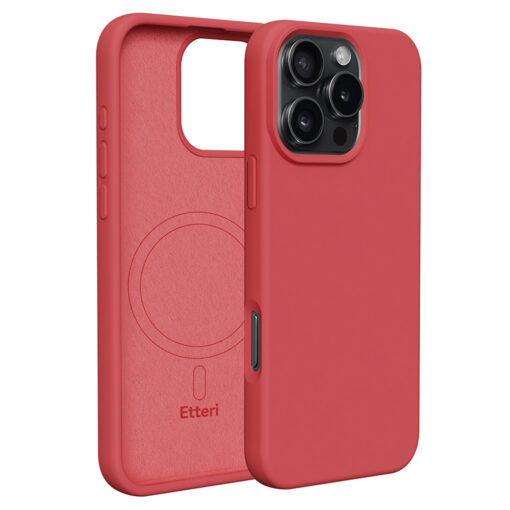 Etteri Silicone Mag case for iPhone 16 Pro Max 6,9" raspberry