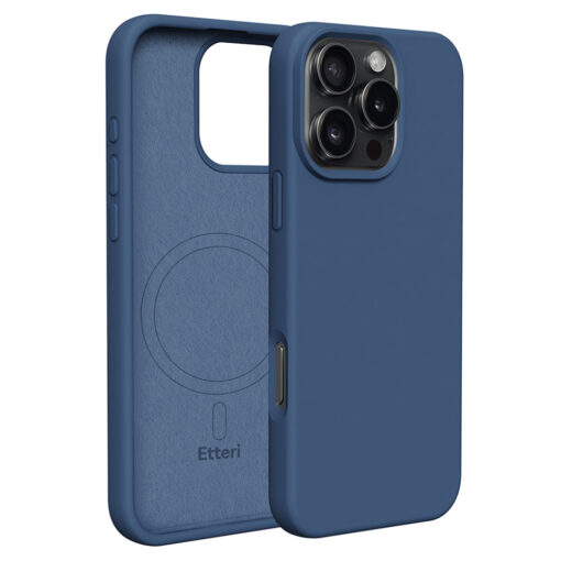 Etteri Silicone Mag case for iPhone 16 Pro 6,3" dark blue