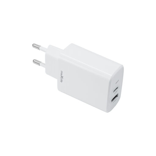 Maxlife MXTC-10-20AC PD QC charger 1x USB-C 1x USB 20W white - Image 2