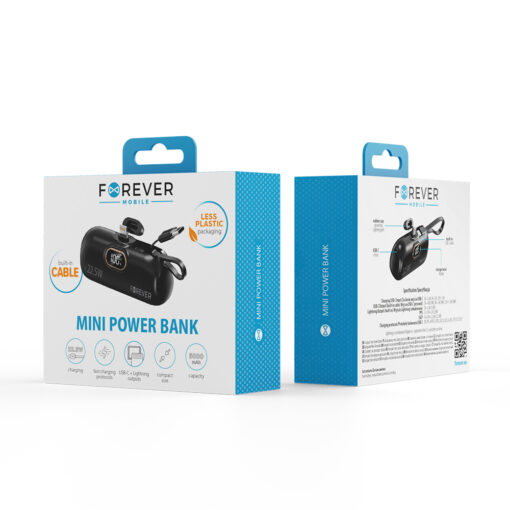 Forever mini power bank MTB-100 22.5W 5000 mAh Lightning black - Image 14