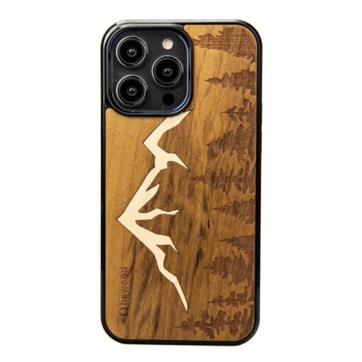 Bewood case for iPhone 15 Pro Max 6,7" Mountains Imbuia