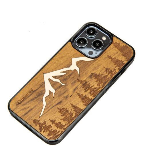 Bewood case for iPhone 15 Pro Max 6,7" Mountains Imbuia - Image 2