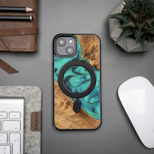 Bewood Unique case for iPhone 15 6,1" Turquoise with MagSafe - Image 3