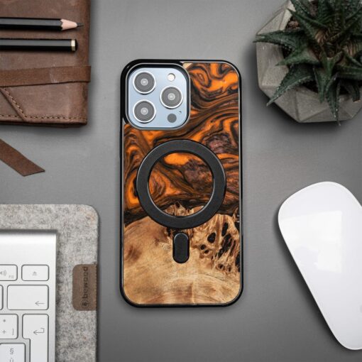 Bewood Unique case for iPhone 15 Pro Max 6,7" Orange with MagSafe - Image 3