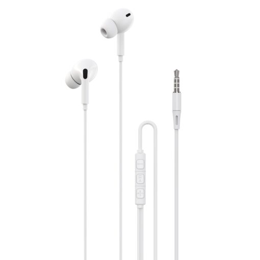 Devia wired earphones Kintone A2 jack 3,5mm white - Image 2