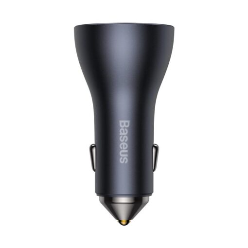 Baseus car charger Golden Contactor Pro Triple Fast 1x USB 2x USB-C 65W dark gray - Image 4