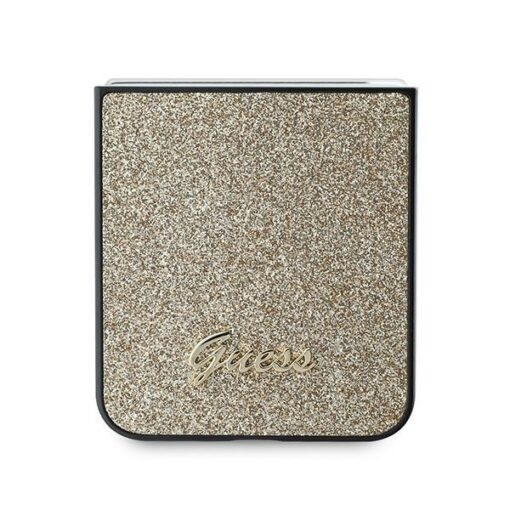 Guess case for Samsung Galaxy Z Flip6 GUE003745 gold 4G Glitter Script - Image 4