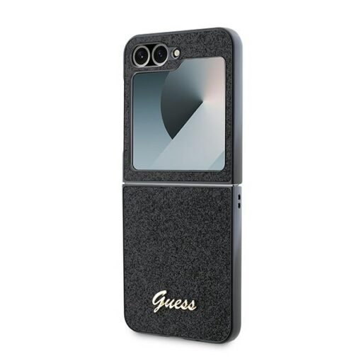 Guess case for Samsung Galaxy Z Flip6 GUE003743 black 4G Glitter Script - Image 6