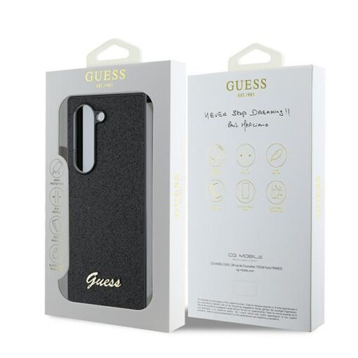 Guess case for Samsung Galaxy Z Fold6 GUE003744 black 4G Glitter Script - Image 7