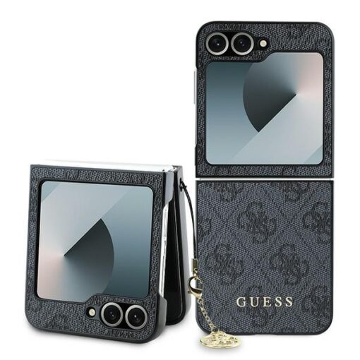 Guess case for Samsung Galaxy Z Flip6 GUE003748 black 4G Charm