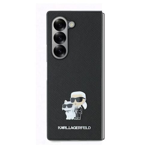 Karl Lagerfeld case for Samsung Galaxy Z Fold6 KF002203 black Saffiano Metal Pin - Image 2