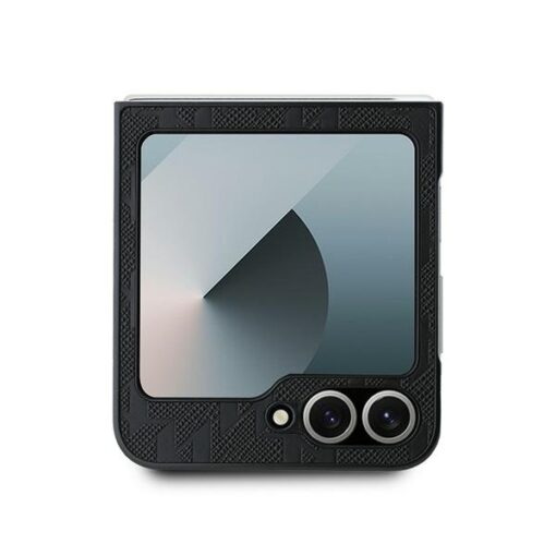 Karl Lagerfeld case for Samsung Galaxy Z Flip6 KF002201 black Saffiano Monogram Ikonik Pin - Image 3