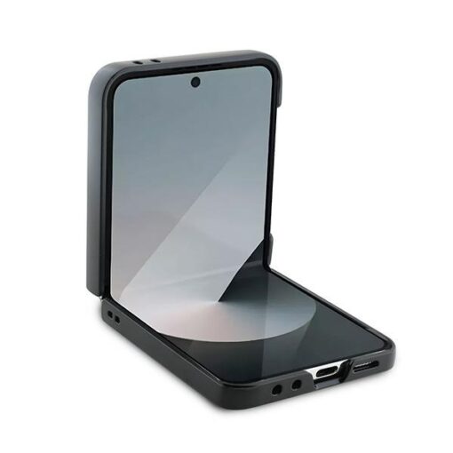 Karl Lagerfeld case for Samsung Galaxy Z Flip6 KF002201 black Saffiano Monogram Ikonik Pin - Image 4