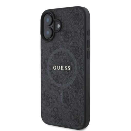 Guess case for iPhone 16 6,1" GUHMP16SG4GFRK black hardcase 4G Ring Classic Logo MagSafe - Image 2