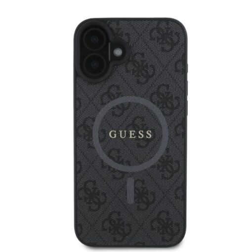 Guess case for iPhone 16 6,1" GUHMP16SG4GFRK black hardcase 4G Ring Classic Logo MagSafe - Image 3